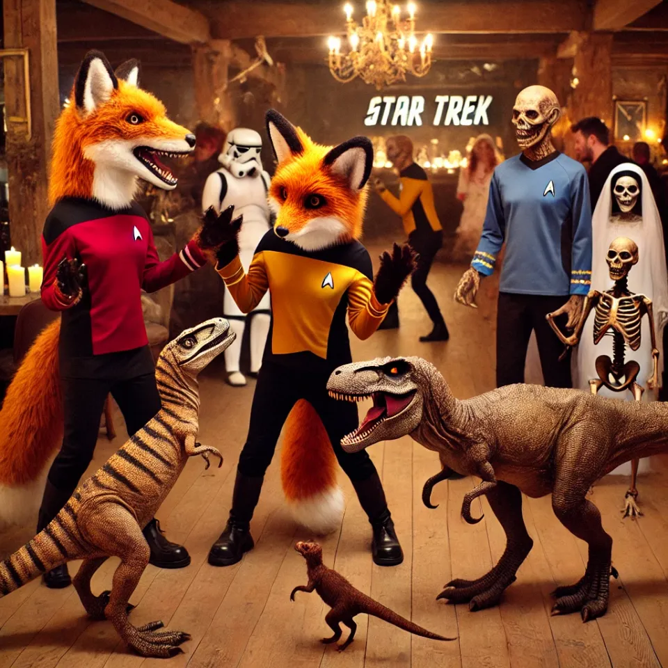 What does Jurassic Park, Star Trek and Night of the Living Dead have to do with sex party?